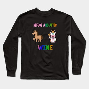 Before and after wine Long Sleeve T-Shirt